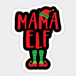 'Mama ELF ' Funny Christmas Costume Sticker